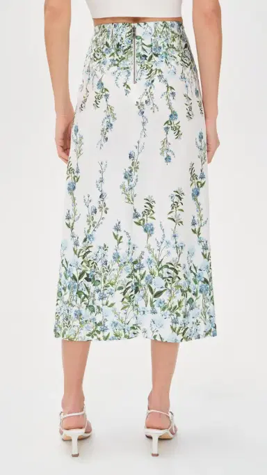 ALICE + OLIVIA Maeve Midi Slip Skirt Fresh Air Carolina Blue | Thumbnail 3 ALICE + OLIVIA Maeve Midi Slip Skirt Fresh Air Carolina Blue | Thumbnail 3