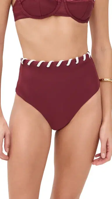 Simkhai Milou High Waisted Bikini Bottoms | Thumbnail 6