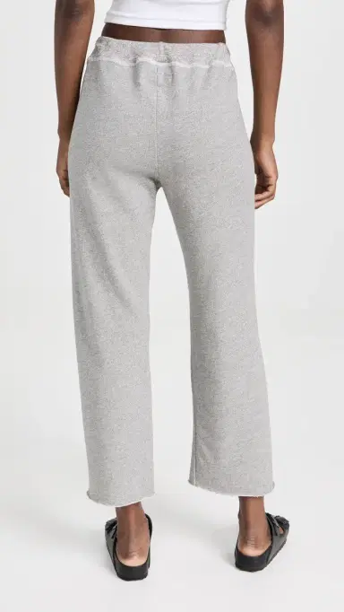 The Great. THE GREAT. The Wide Leg Cropped Sweatpants Varsity Grey 3 | Thumbnail 3