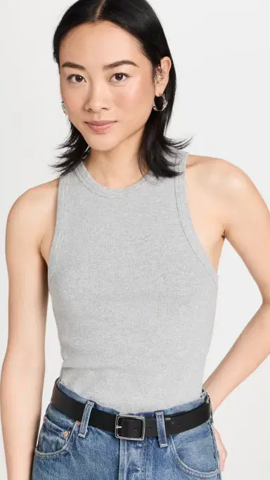 Sold Out NYC The Not So Basic Tank in Heather Grey Heather Grey L | Thumbnail 2