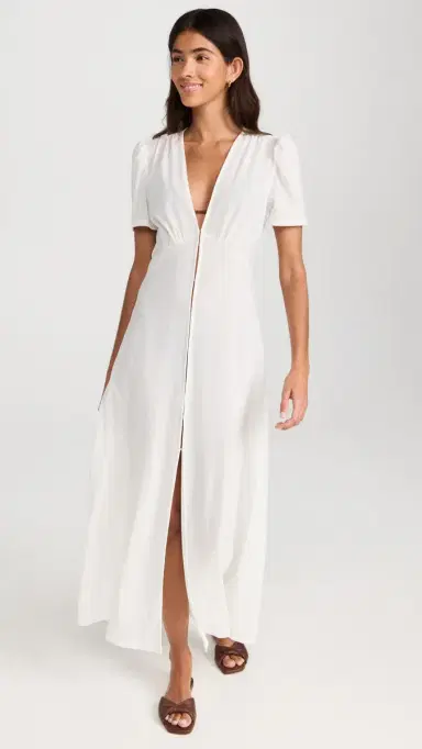 Staud Sonya Coverup Dress White XL | Thumbnail 5