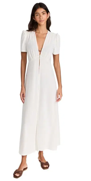 Staud Sonya Coverup Dress White XL | Thumbnail 1