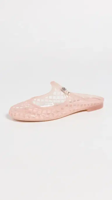 Tory Burch Mellow Mary Jane Jelly Flats Soft Pink Glitter/Silver 7 | Thumbnail 2