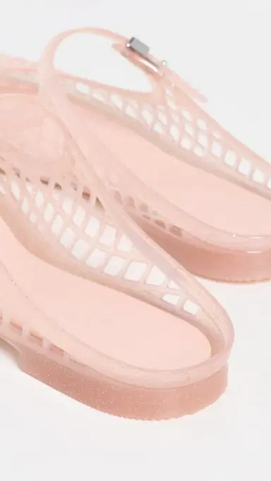 Tory Burch Mellow Mary Jane Jelly Flats Soft Pink Glitter/Silver 7 | Thumbnail 4