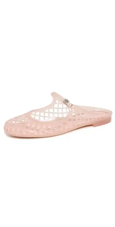 Tory Burch Mellow Mary Jane Jelly Flats Soft Pink Glitter/Silver 7 | Thumbnail 1