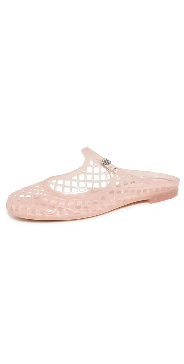 Tory Burch Mellow Mary Jane Jelly Flats Soft Pink Glitter/Silver