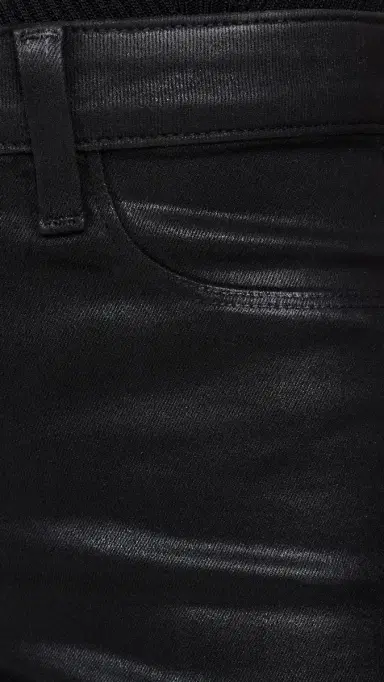 L'Agence Clayton Wide Leg Jeans Noir Coated 31 | Thumbnail 6