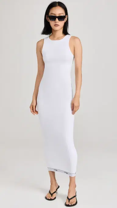 HOMMEGIRLS Rib Tank Maxi Dress White | Thumbnail 2 HOMMEGIRLS Rib Tank Maxi Dress White | Thumbnail 2