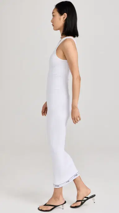 HOMMEGIRLS Rib Tank Maxi Dress White | Thumbnail 4 HOMMEGIRLS Rib Tank Maxi Dress White | Thumbnail 4