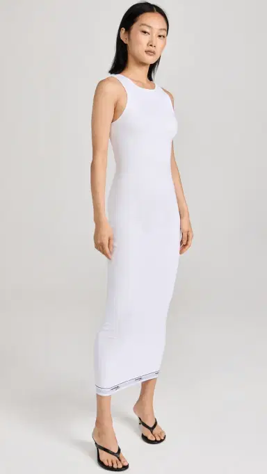 HOMMEGIRLS Rib Tank Maxi Dress White | Thumbnail 5 HOMMEGIRLS Rib Tank Maxi Dress White | Thumbnail 5