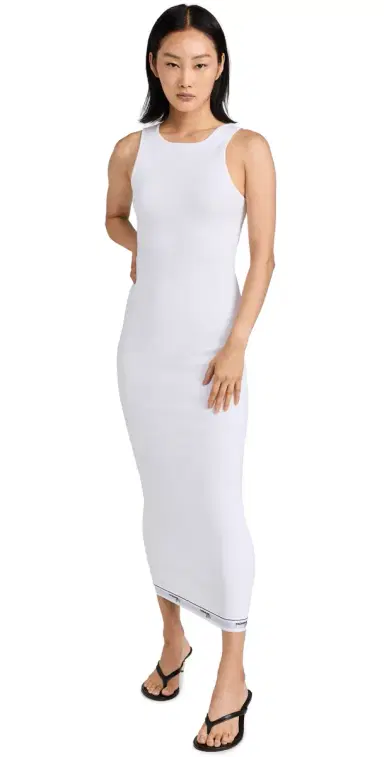 HOMMEGIRLS Rib Tank Maxi Dress White | Thumbnail 1 HOMMEGIRLS Rib Tank Maxi Dress White | Thumbnail 1