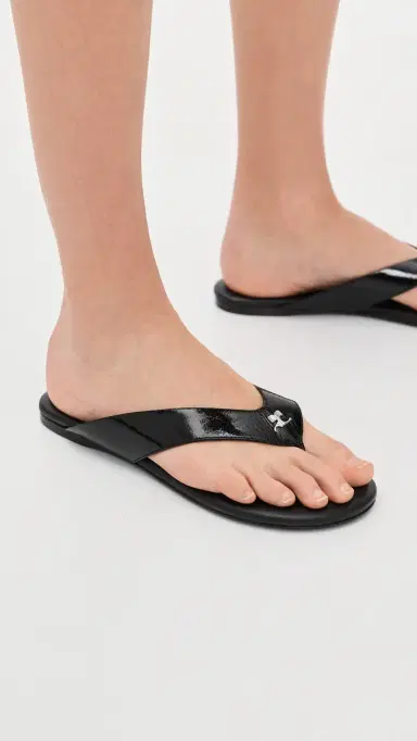 Courrèges Vinyl Slides Black | Thumbnail 3