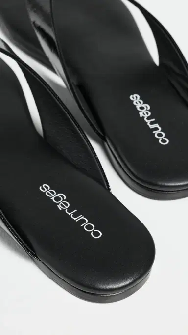 Courrèges Vinyl Slides Black | Thumbnail 4