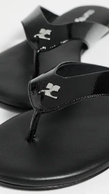 Courrèges Vinyl Slides Black | Thumbnail 6