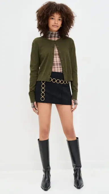 Alexis Nita Faux Suede Skirt with Belt Black | Thumbnail 5