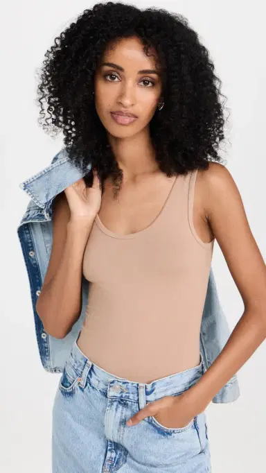 Ambitionist Everyday Classic Tank Thong Bodysuit ocha | Thumbnail 2