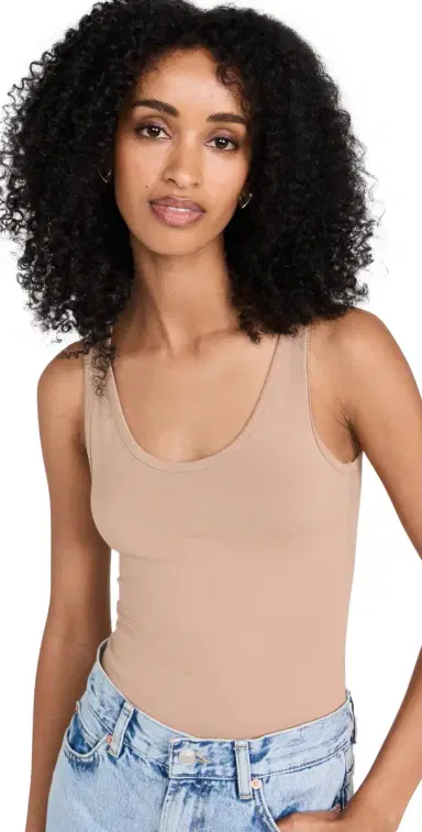 Ambitionist Everyday Classic Tank Thong Bodysuit ocha | Thumbnail 1