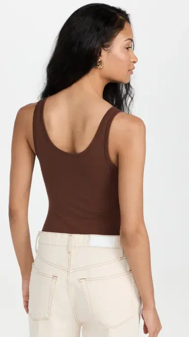 Ambitionist Everyday Classic Tank Thong Bodysuit Brown XL | Thumbnail 3