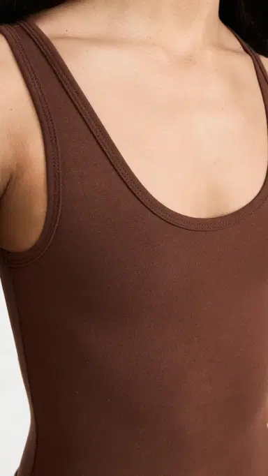 Ambitionist Everyday Classic Tank Thong Bodysuit Brown XL | Thumbnail 6
