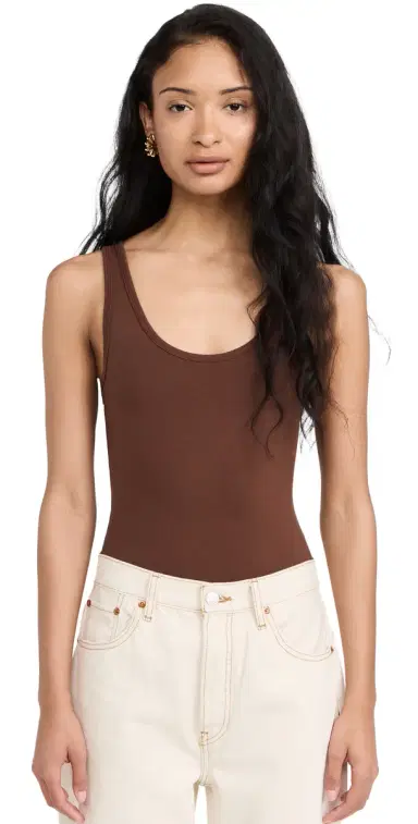 Ambitionist Everyday Classic Tank Thong Bodysuit Brown XL | Thumbnail 1