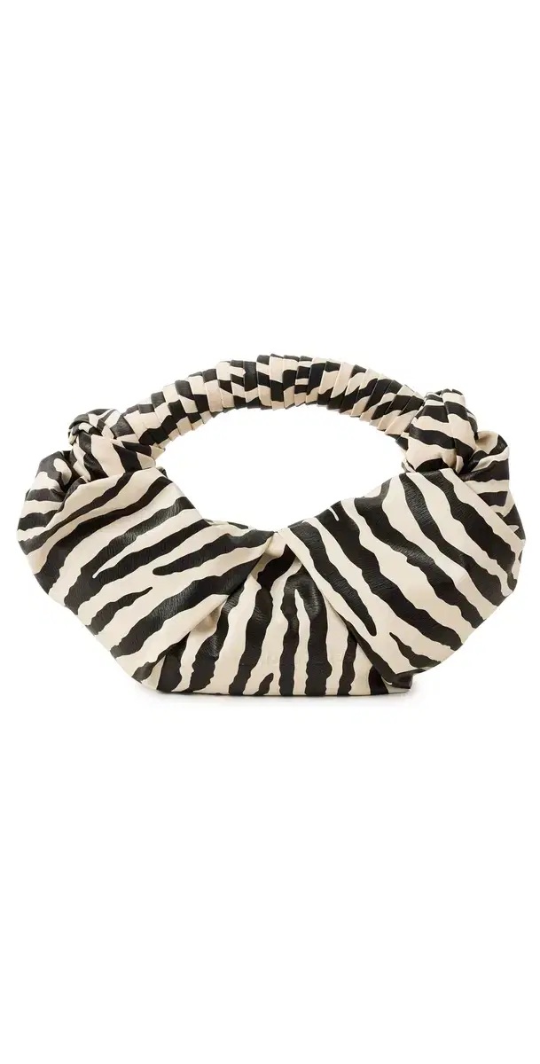 Faux Leather Lopsy Bag Zebra Print One Size