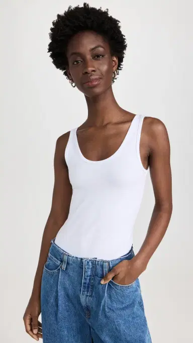 Ambitionist Everyday Classic Tank Thong Bodysuit White | Thumbnail 2 Ambitionist Everyday Classic Tank Thong Bodysuit White | Thumbnail 2