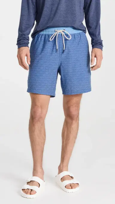 Fair Harbor The Bayberry Swim Trunks 7 Blue Waves L | Thumbnail 2