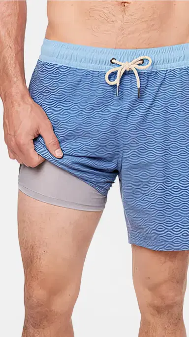 Fair Harbor The Bayberry Swim Trunks 7 Blue Waves L | Thumbnail 5