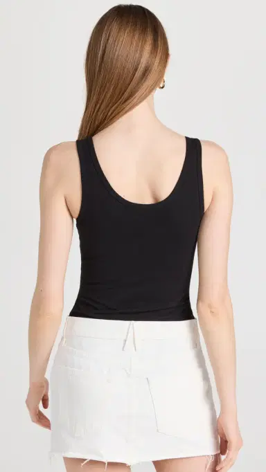 Ambitionist Everyday Classic Tank Thong Bodysuit Black | Thumbnail 3