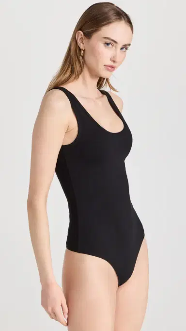 Ambitionist Everyday Classic Tank Thong Bodysuit Black | Thumbnail 4