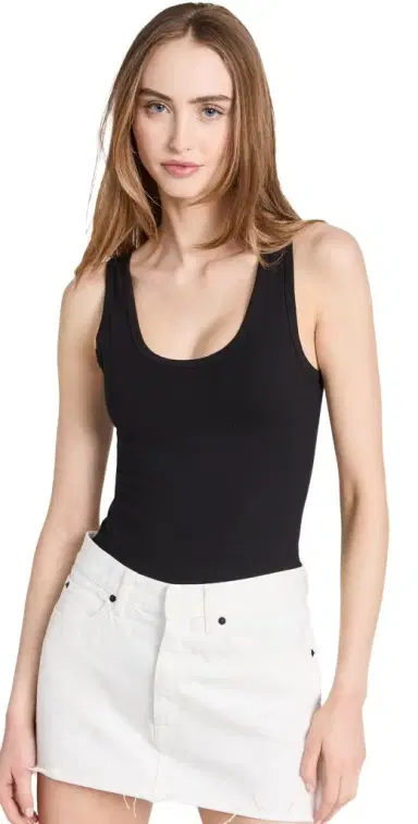 Ambitionist Everyday Classic Tank Thong Bodysuit Black | Thumbnail 1