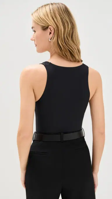 Stylest Square Neck Bodysuit Caviar | Thumbnail 3