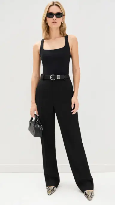 Stylest Square Neck Bodysuit Caviar | Thumbnail 5