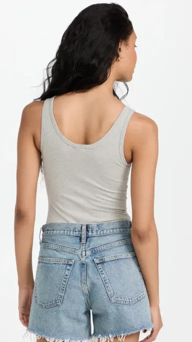 Ambitionist Everyday Classic Tank Thong Bodysuit Heather Grey | Thumbnail 3 Ambitionist Everyday Classic Tank Thong Bodysuit Heather Grey | Thumbnail 3
