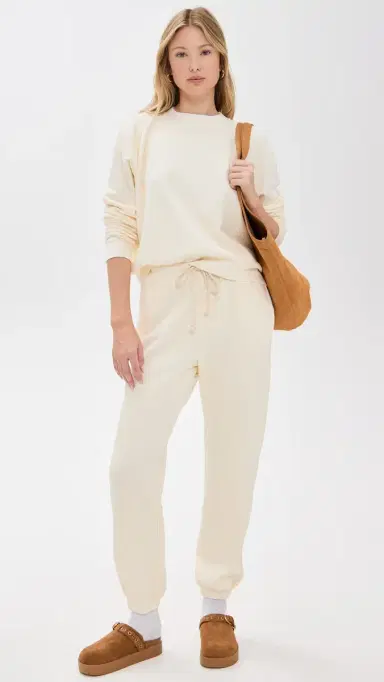 DONNI. DONNI. The Eco Terry Sweatpants Creme L | Thumbnail 5