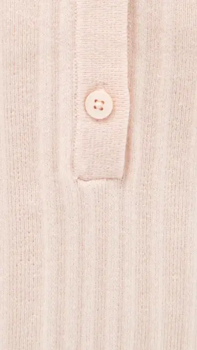 Closed Short Sleeve Knit Polo Blush Pink | Thumbnail 6