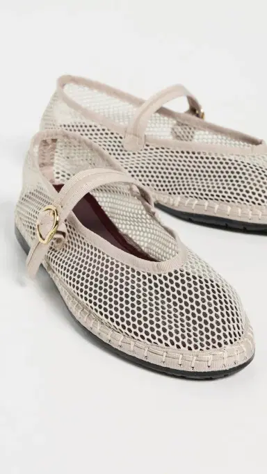 Flabelus Isabella Mesh Mary Jane Flats Nude 39 | Thumbnail 5 Flabelus Isabella Mesh Mary Jane Flats Nude 39 | Thumbnail 5