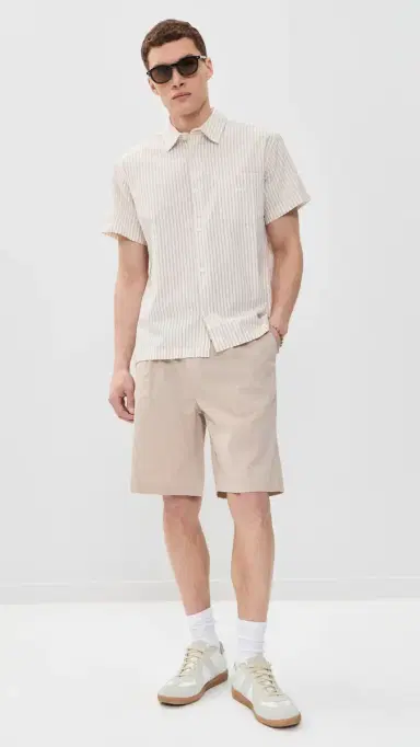 Obey Seersucker Collared Shirt Unbleached Multi | Thumbnail 5 Obey Seersucker Collared Shirt Unbleached Multi | Thumbnail 5