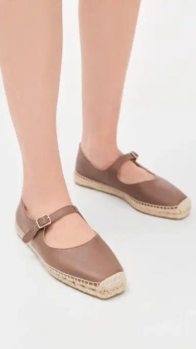 Castañer Pepa Mary Jane Flats Taupe/Natural 37 | Thumbnail 3