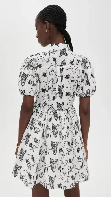 The Lulo Project The Sundown Dress Keel Eyelet Bird Off White | Thumbnail 3