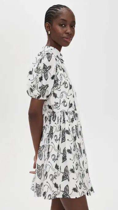 The Lulo Project The Sundown Dress Keel Eyelet Bird Off White | Thumbnail 4