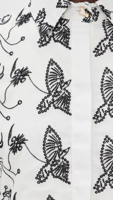 The Lulo Project The Sundown Dress Keel Eyelet Bird Off White | Thumbnail 6