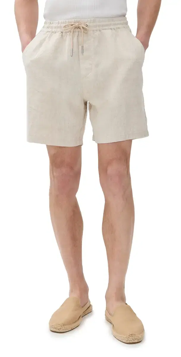 Gregor Drawstring inen Shorts 6 Oat