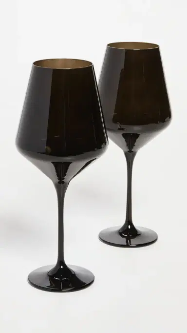 Estelle Colored Glass Stemware Set of 2 | Thumbnail 2