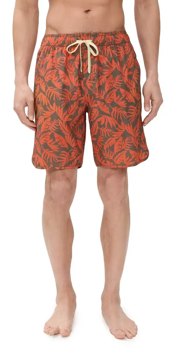 The Anchor Swim Trunks 8 Orange eaves