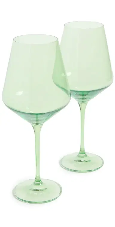 Estelle Colored Glass Stemware Set of 2 | Thumbnail 1