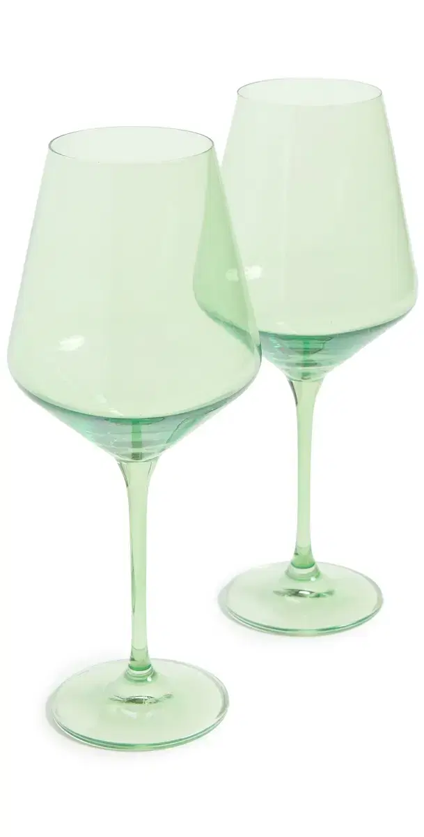 Estelle Colored Glass Stemware Set of 2 Mint Green One Size
