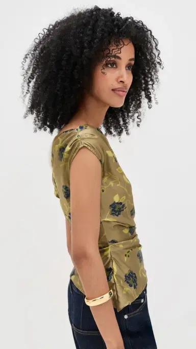 STAUD Phare Silk Top Vintage Floral | Thumbnail 4