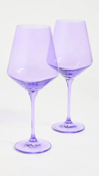 Estelle Colored Glass Stemware Set of 2 | Thumbnail 2
