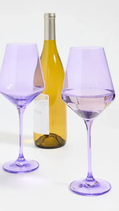 Estelle Colored Glass Stemware Set of 2 | Thumbnail 3